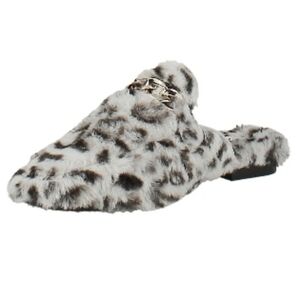 Vintage Havana Snug Slide Faux Fur Slippers Cheetah 8.5 Womens NEW